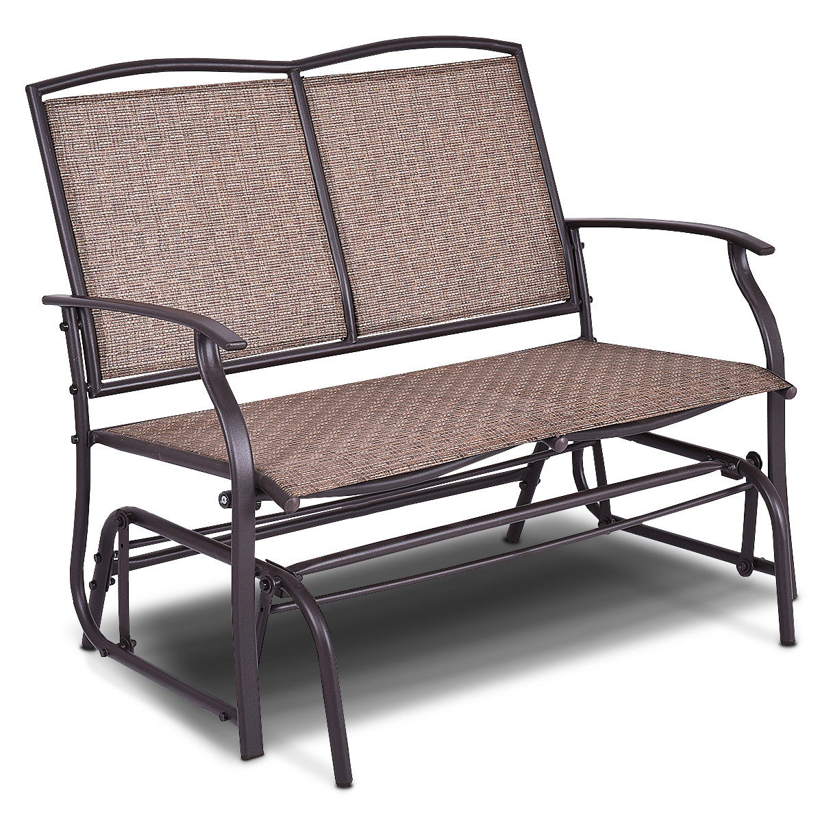 Patio Loveseat Glider Rocking Bench Double Chair With Arm Backyard Outdoor