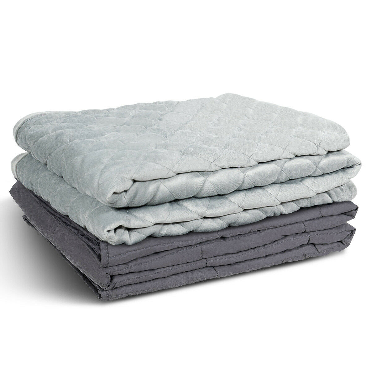 48x72 15lbs/20lbs Queen/King Size Weighted Blanket Soft Cotton Quilt W/ Carrying Bag - 48x72 20lbs