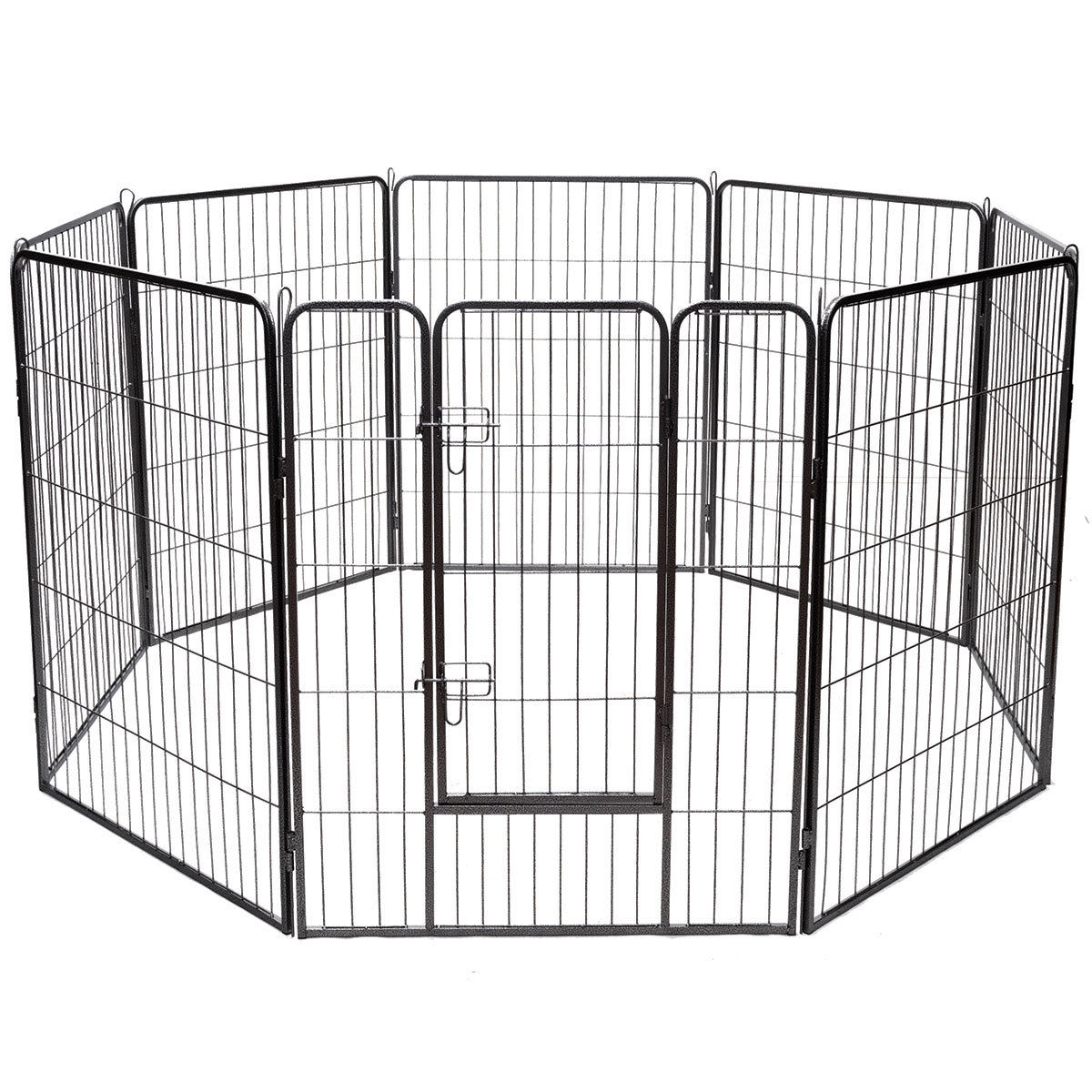 40'' 8 Metal Panel Heavy Duty Pet Playpen Dog Exercise Pen Cat Fence Safety Gate