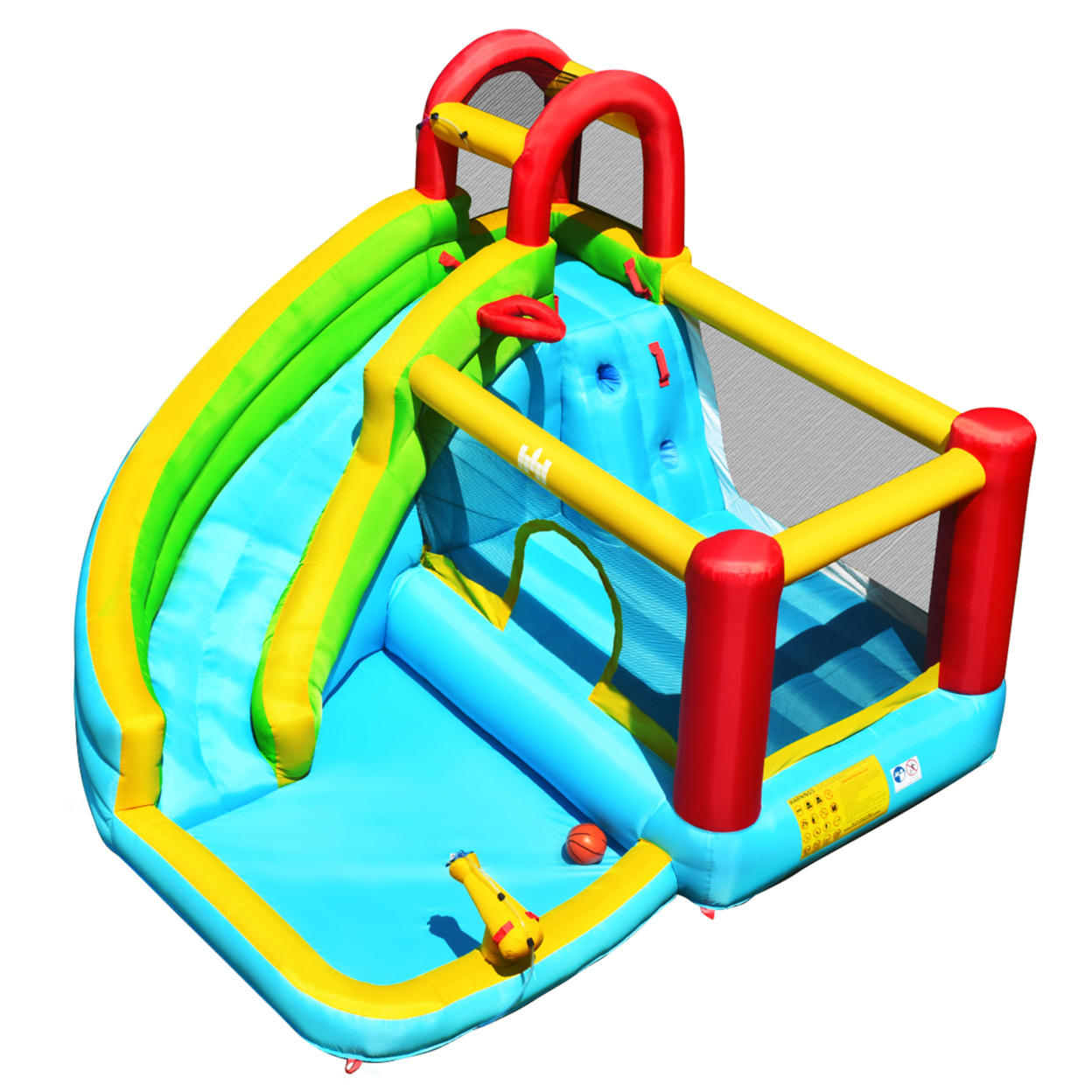 Inflatable Kids Water Slide Jumper Bounce House Splash Water Pool Without Blower