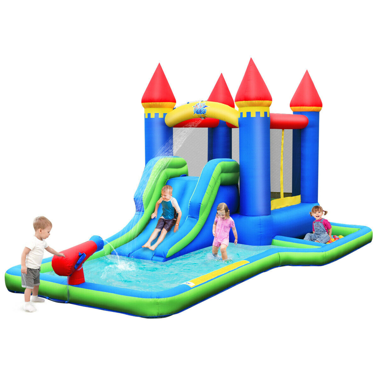 Inflatable Bouncer Climbing Slide Bounce House Water Park BallPit Without Blower