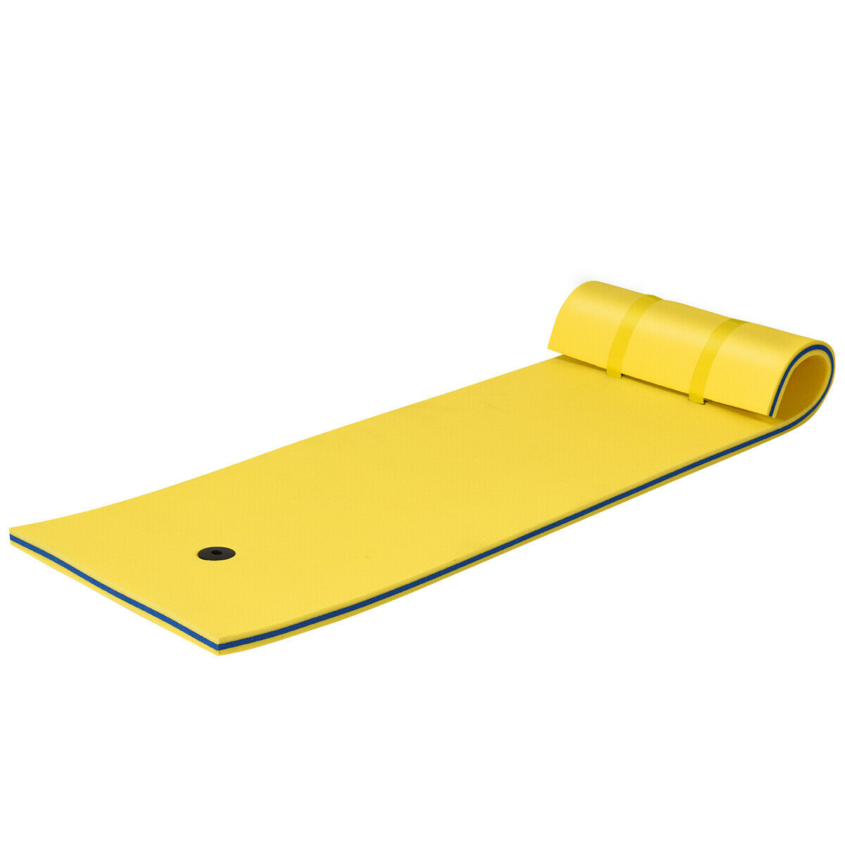 83'' X 26'' 3-layer Floating Pad Mat Water Sports Recreation Relaxing Yellow