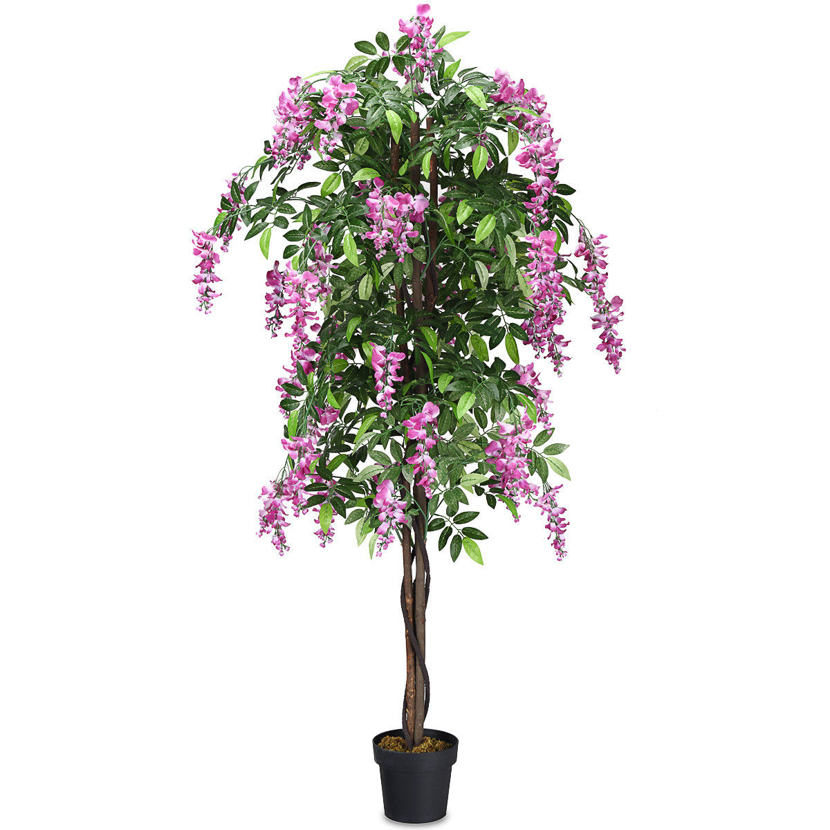 Artificial Wistera Silk Tree Pink Flower 6 Feet Home Holiday Decor