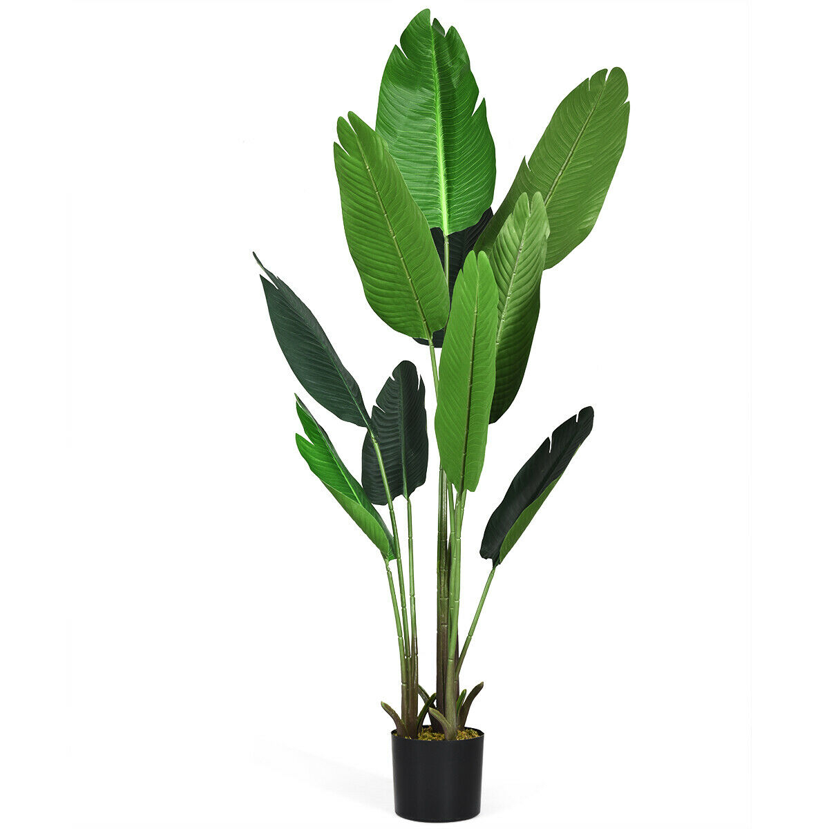 5.3ft Artificial Tropical Palm Tree Green Indoor-Outdoor Home Decorative Planter