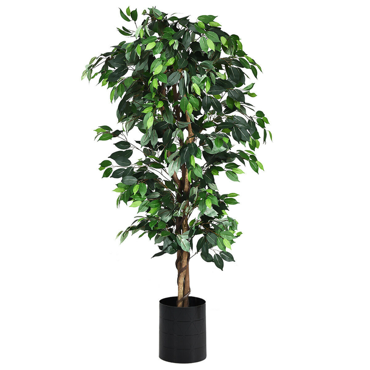6Ft Artificial Ficus Tree Fake Greenery Plant Home Office Decoration