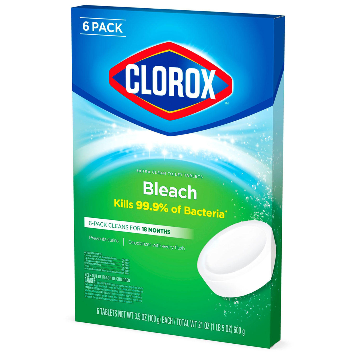 Clorox Automatic Toilet Bowl Cleaner Tablets With Bleach (6 Count)