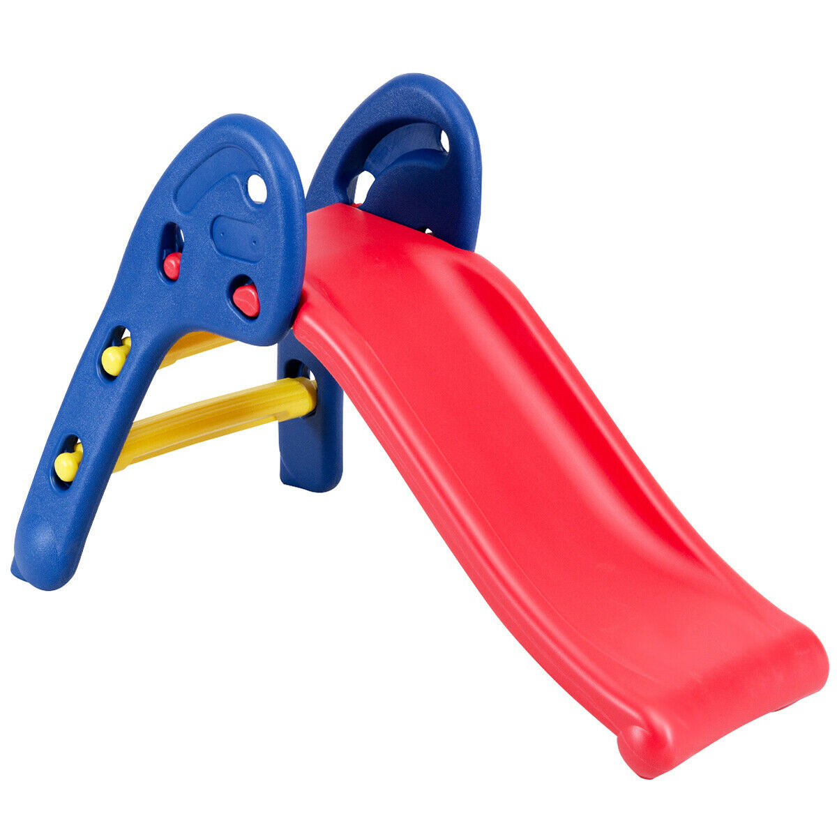 2 Step Children Folding Slide Plastic Fun Toy Up-down For Kids Indoor & Outdoor
