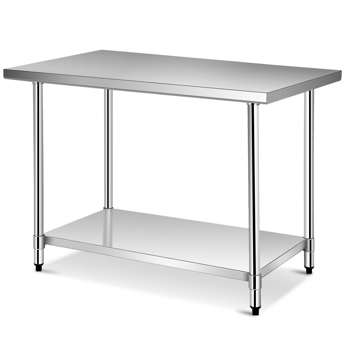 30'' X 48'' Stainless Steel Food Prep & Work Table Commercial Kitchen Table Silver