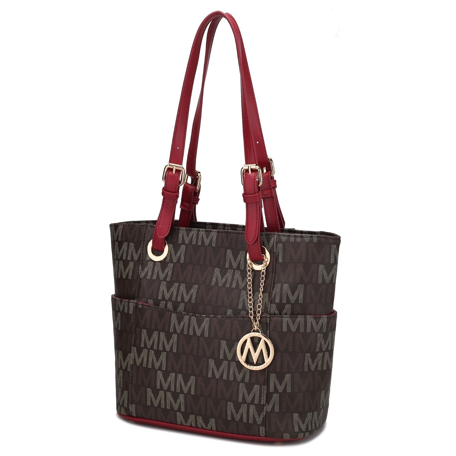 MKF Collection Cavalli M Signature Tote Handbag By Mia K - Red
