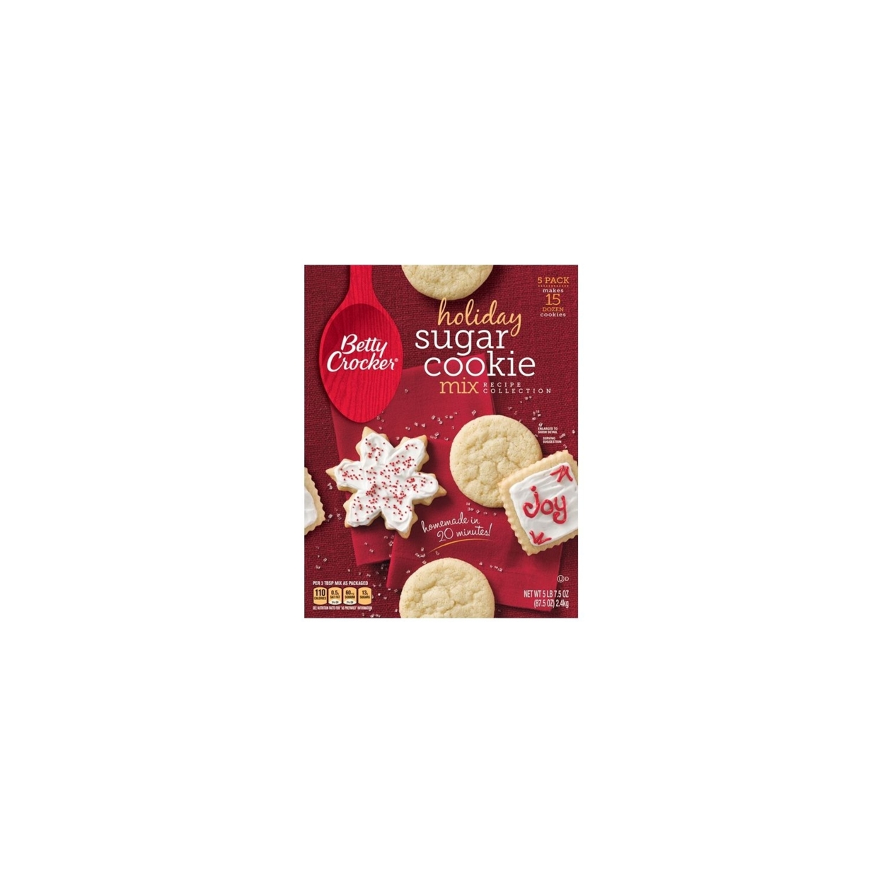 Betty Crocker Holiday Sugar Cookie Mix - 17.5 Ounce - 5 Pack