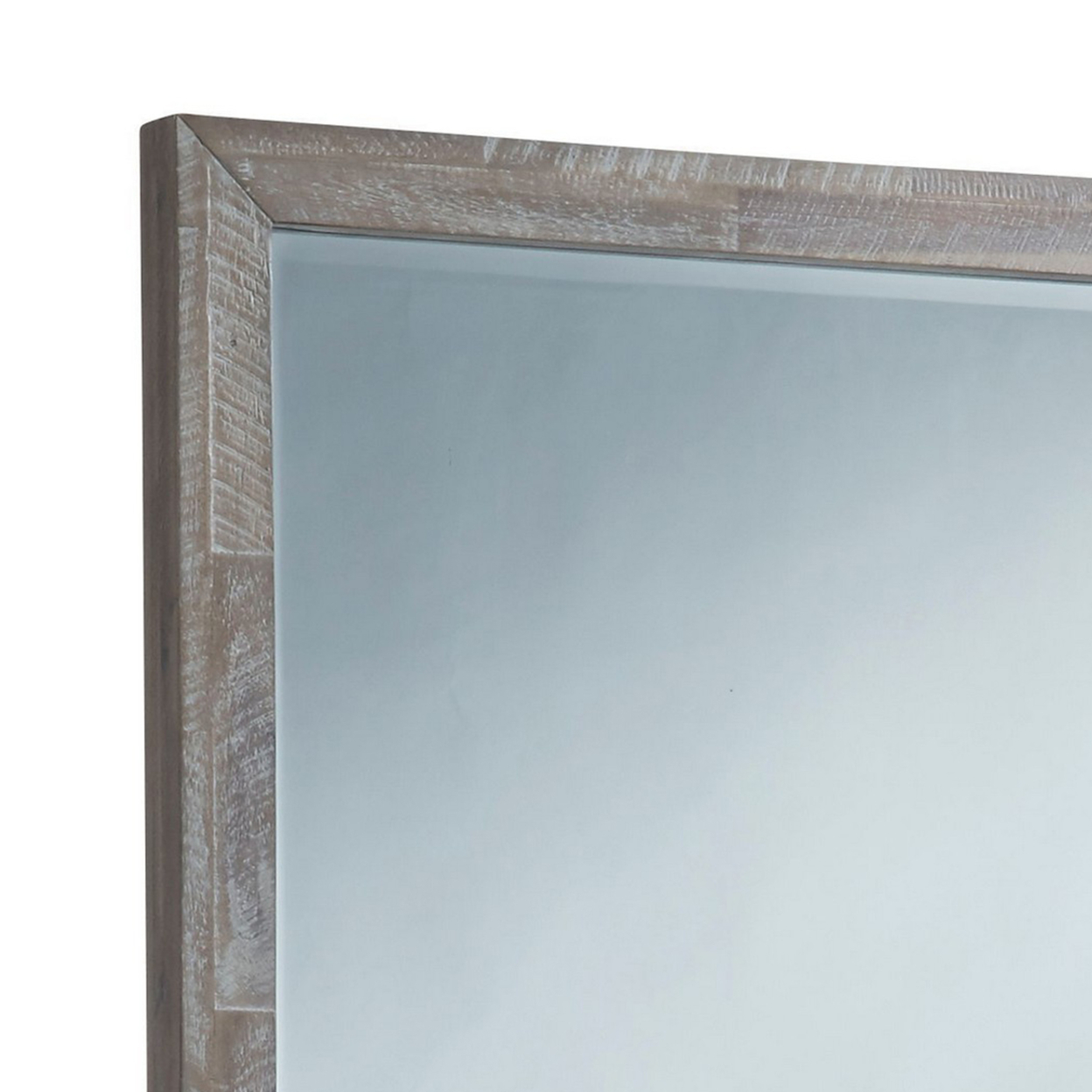 48 Inch Rectangular Distressed Wooden Frame Mirror, Brown- Saltoro Sherpi