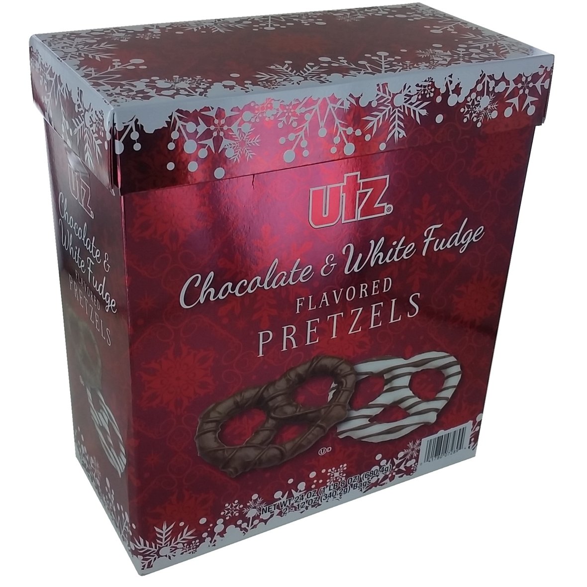 Utz Chocolate & White Fudge Flavored Pretzel Box (24 Ounce)