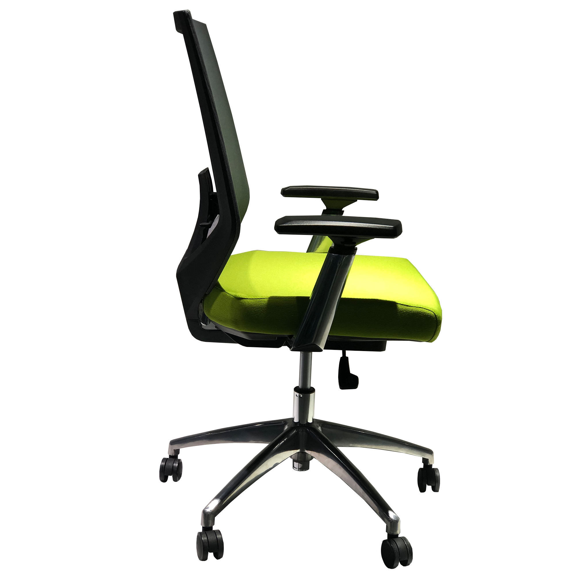 Adjustable Mesh Back Ergonomic Office Swivel Chair With Padded Seat And Casters, Green And Gray- Saltoro Sherpi