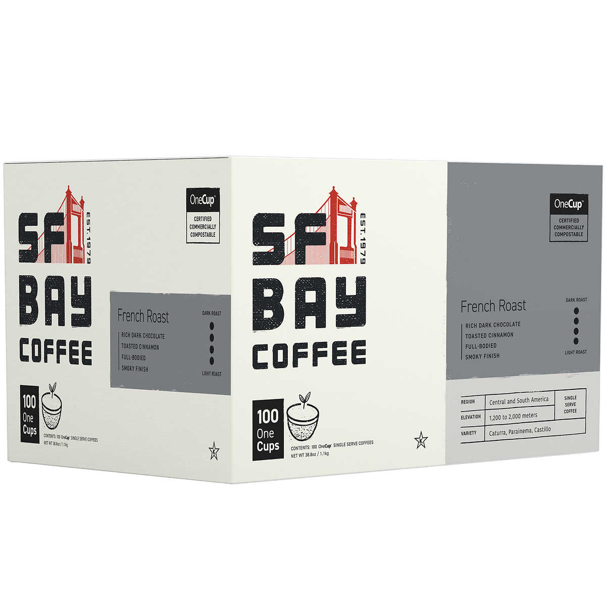 San Francisco Bay Coffee French Roast OneCup, 100 Count