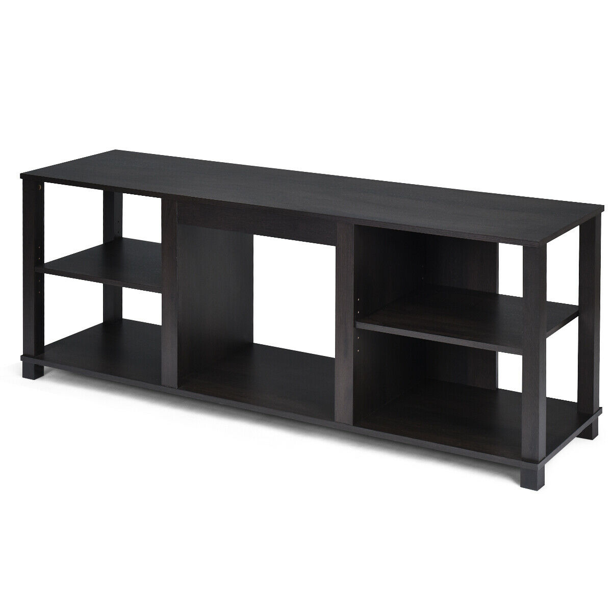 2-Tier TV Stand Storage Cabinet Console Adjustable Shelves Living Room UP TO 65