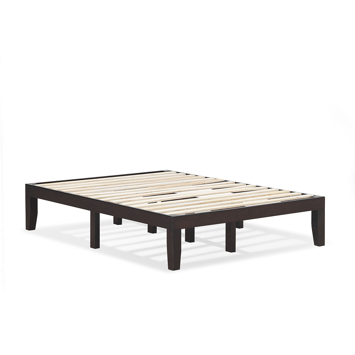 14'' Full Size Wooden Platform Bed Frame W/ Strong Slat Support - Espresso