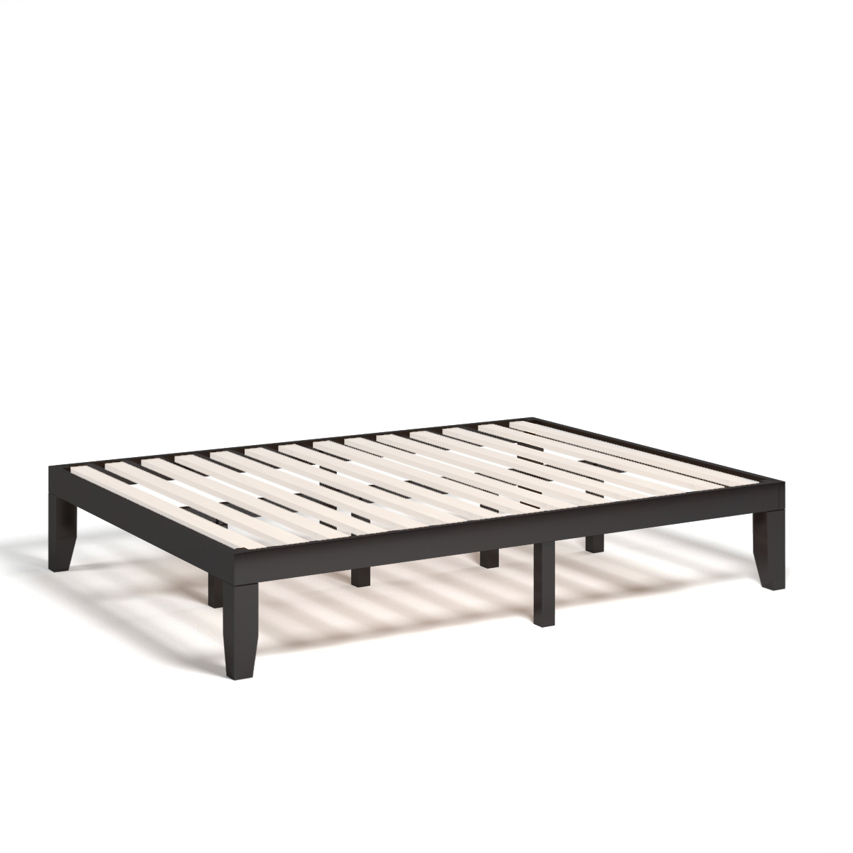 14'' Queen Size Wooden Platform Bed Frame W/ Strong Slat Support - Espresso