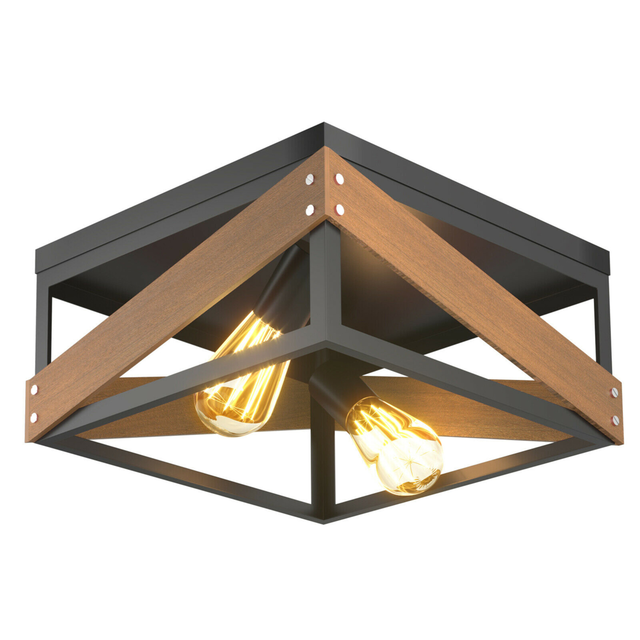 Adjustable Ceiling Lamp Geometric Lights Rustic Flush Mount Hallway Living Room