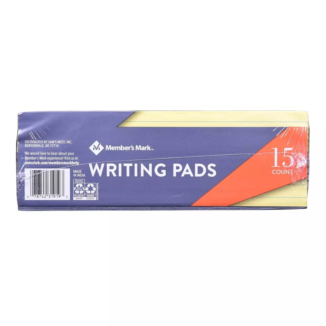 Members Mark Legal Writing Pad - Perforated Canary 15-Pack