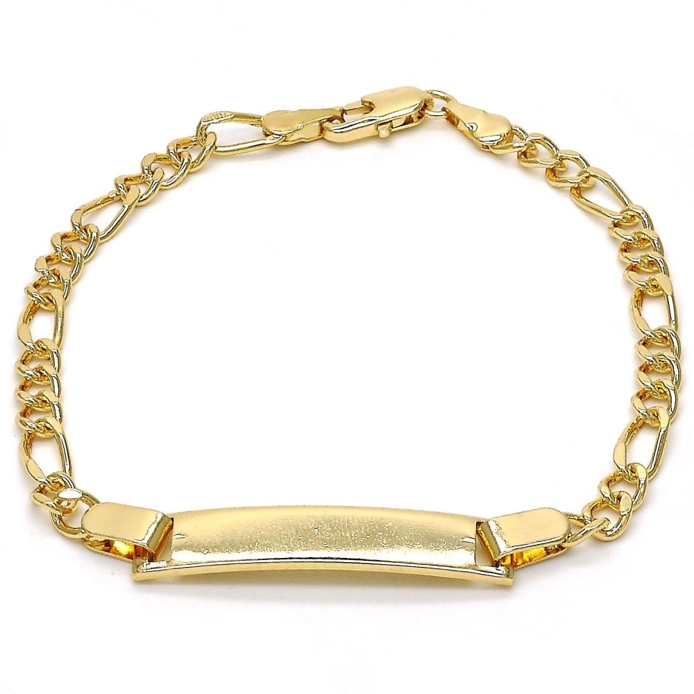 14k Gold Filled Figaro ID Bracelet 8''