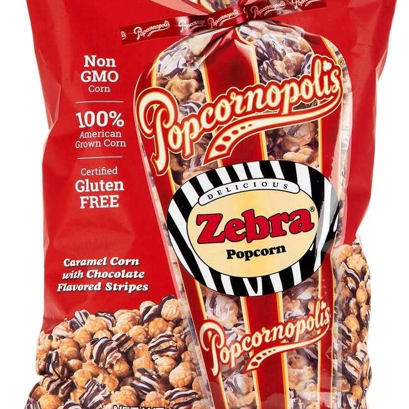 Popcornopolis Zebra Popcorn, 24 Ounce