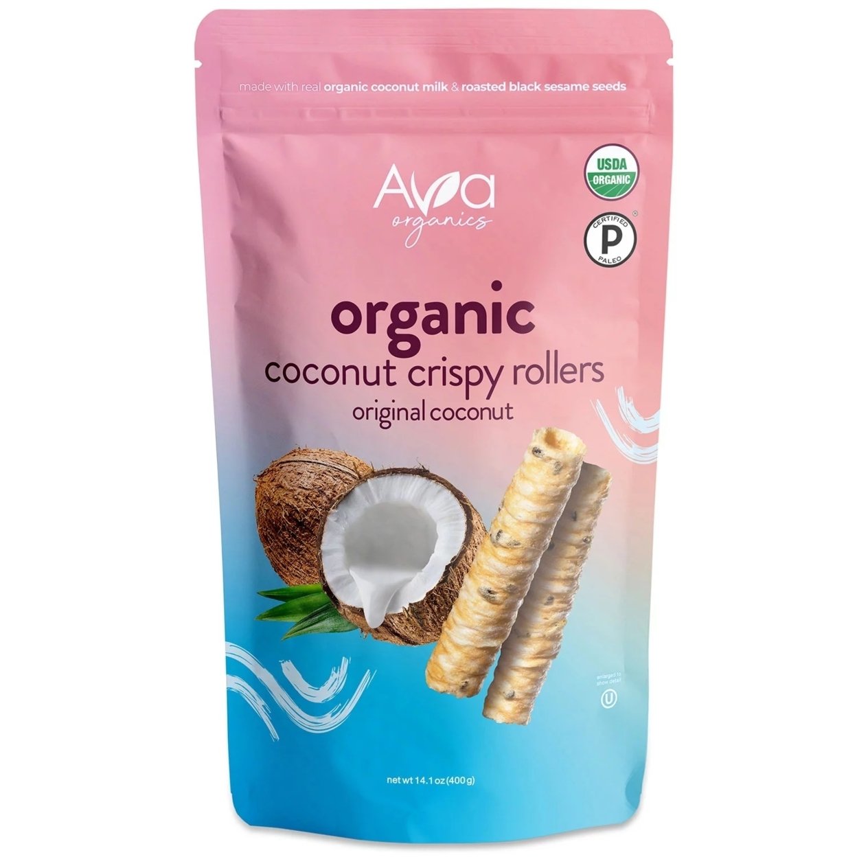 Ava Organic Coconut Crispy Rollers (14.1 Ounce)