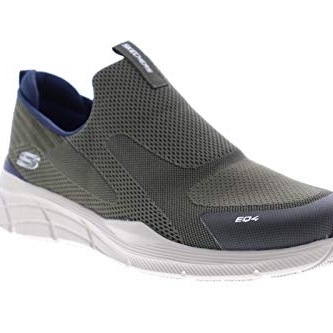 Skechers Mens Equalizer 4.0 Baylock Slip On Sneakers Shoes Olive/Multi - Olive/Multi, 10