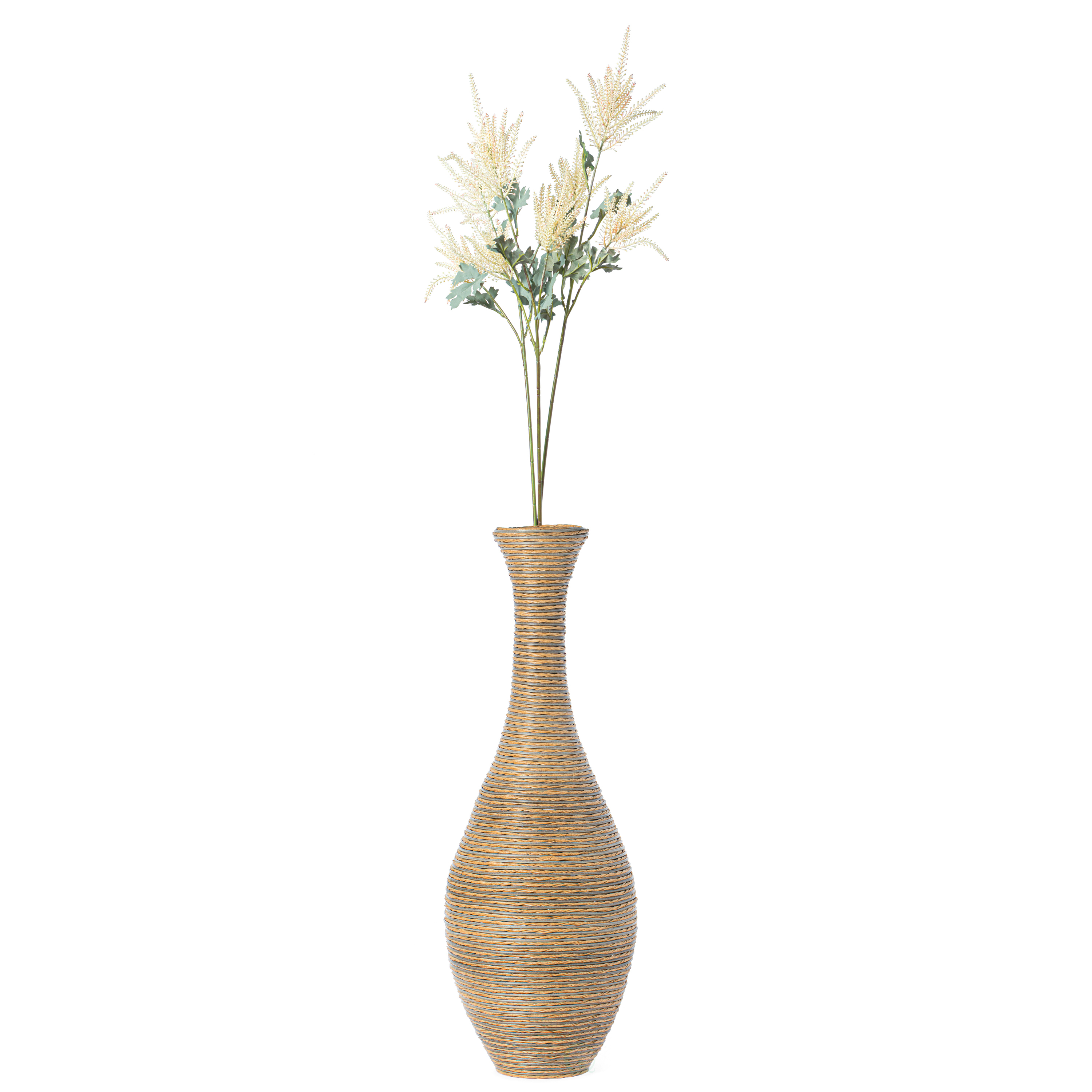 Tall Floor Vase, 38-Inch-Tall Floor Vase, Artificial Rattan Floor Vase Beige, Extra-large Floor Vases, Living Room Vases, Home Decor, Umbrel