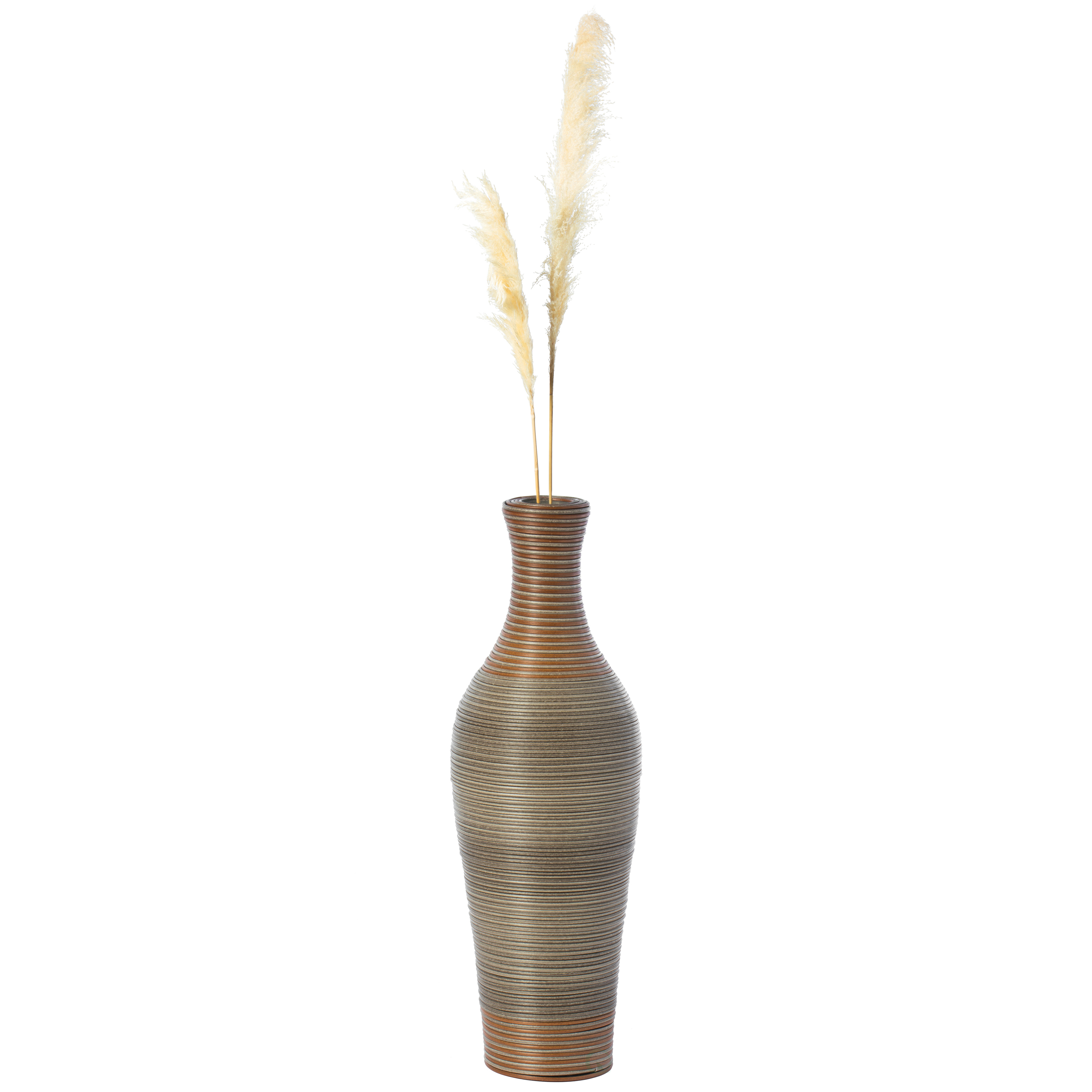 27 Inch Tall Decorative Artificial Rattan Tabletop Centerpiece Vase