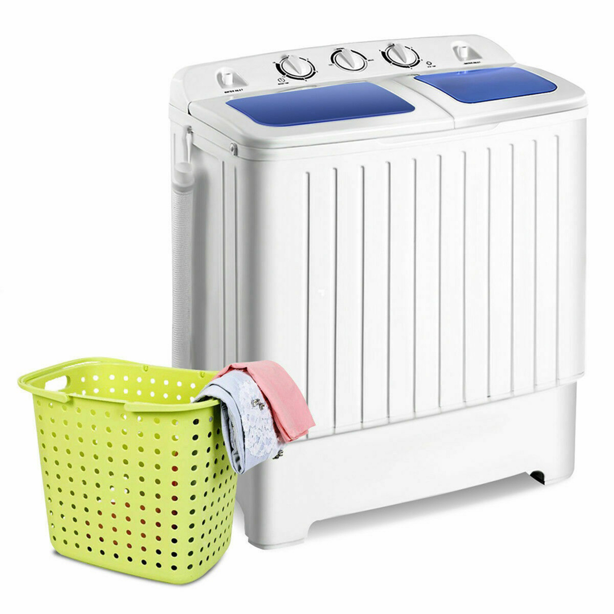 Compact Portable Washing Machine Twin Tub 20 Lbs Washer Spinner Home Dorm