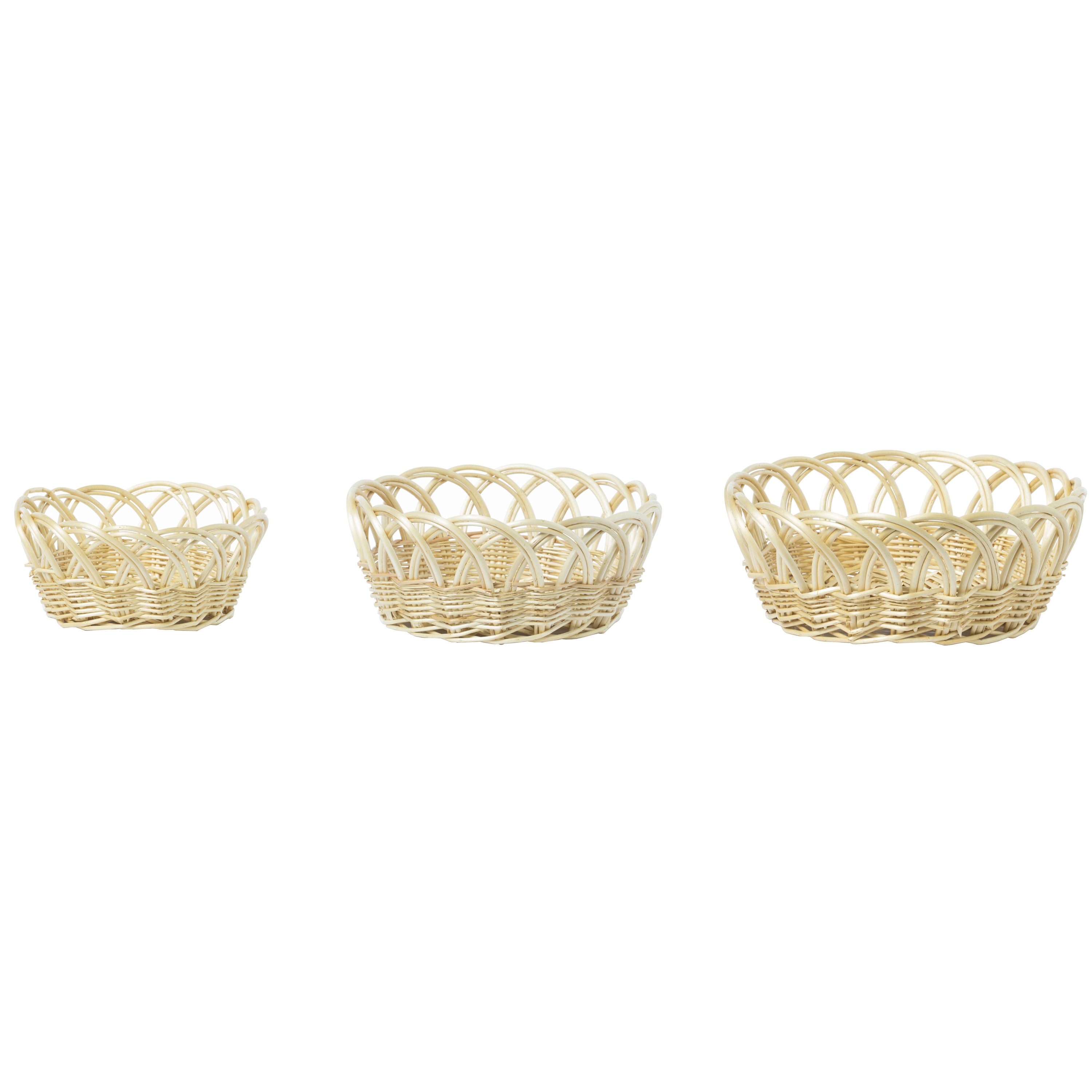 Decorative Round Fruit Bowl Bread Basket Serving Tray - Medium
