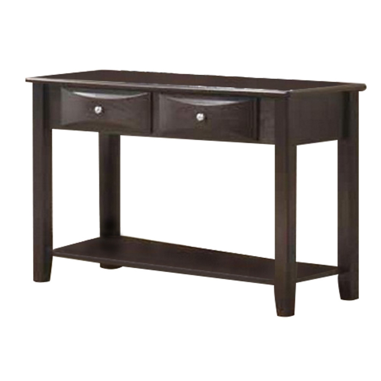 Wooden Console Table With 2 Spacious Drawers, Brown- Saltoro Sherpi