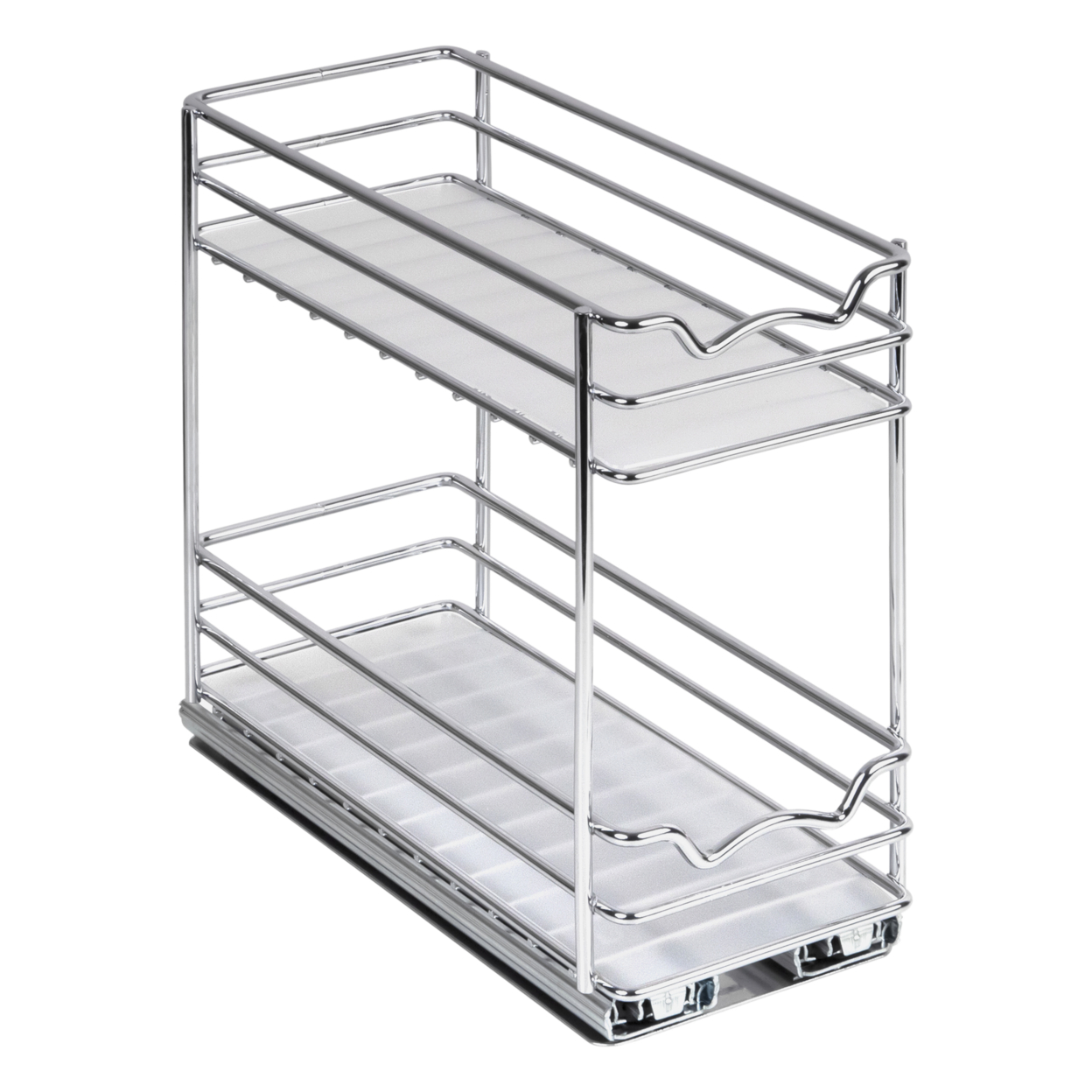 Spice Rack Organizer For Cabinet - Pull Out Double Tier Spice Rack 4-3/8W X 10-3/8D