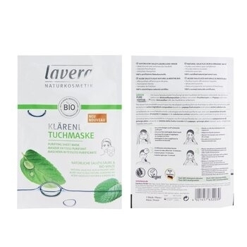 Lavera Sheet Mask - Purifying (With Natural Salicylic Acid & Organic Mint) 1sheet