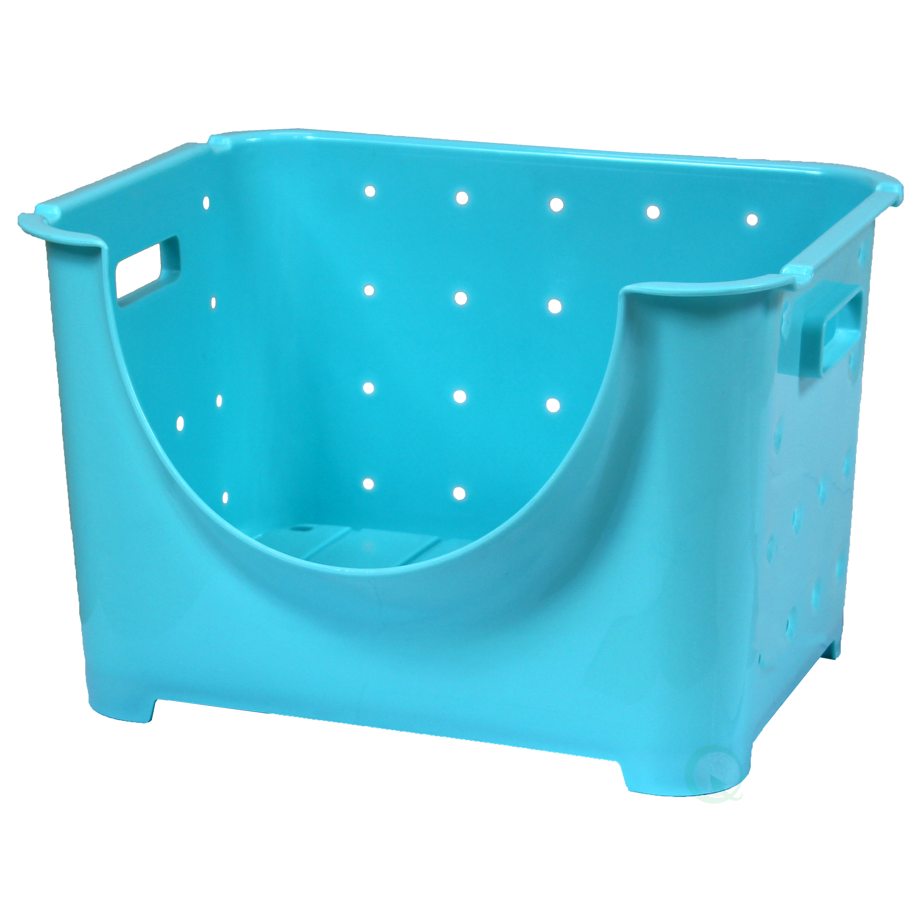 Stackable Plastic Storage Container - Single Blue