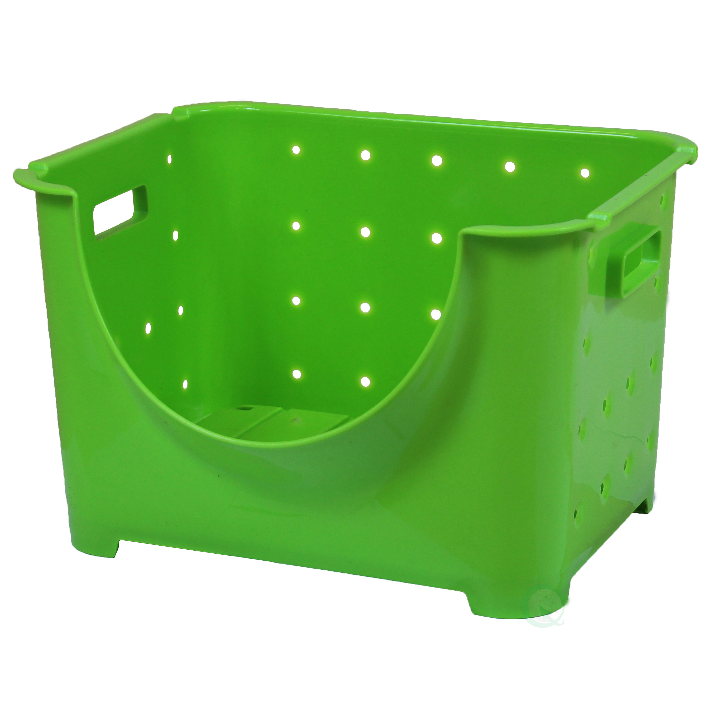 Stackable Plastic Storage Container - Single Green