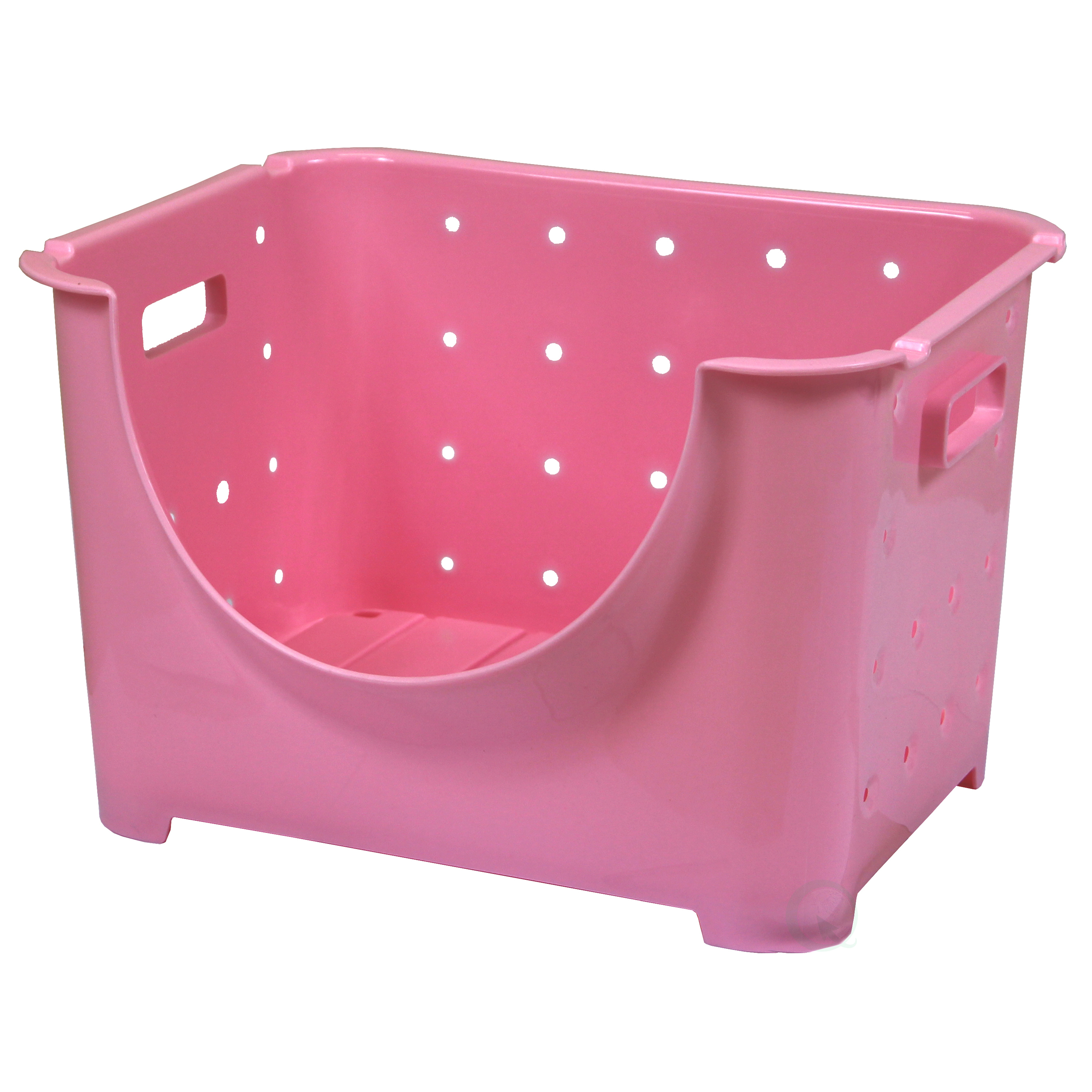 Stackable Plastic Storage Container - Single Pink