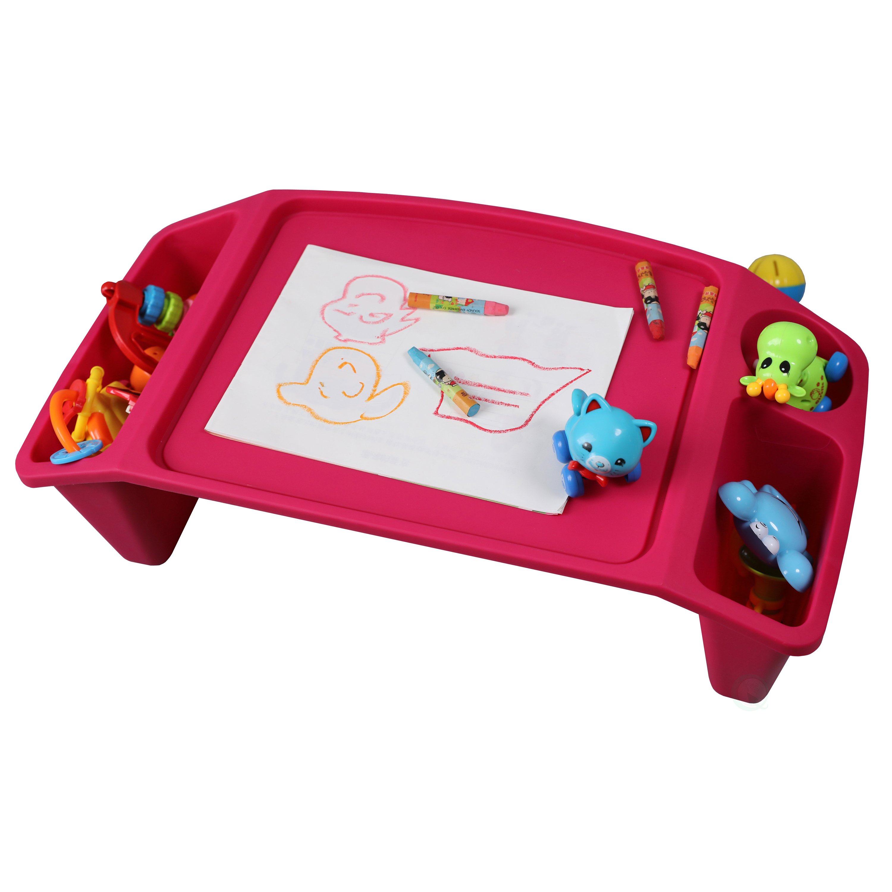 Kids Lap Desk Tray Portable Activity Table - Single Pink