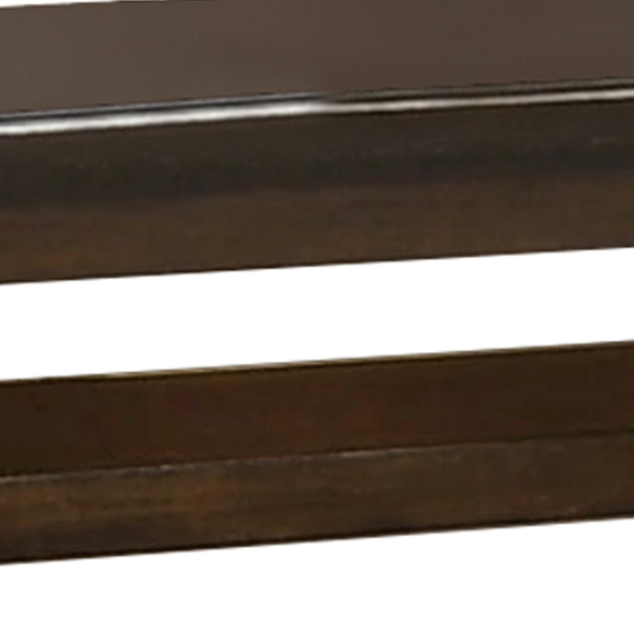 Wooden Console Table With One Open Shelf, Brown- Saltoro Sherpi