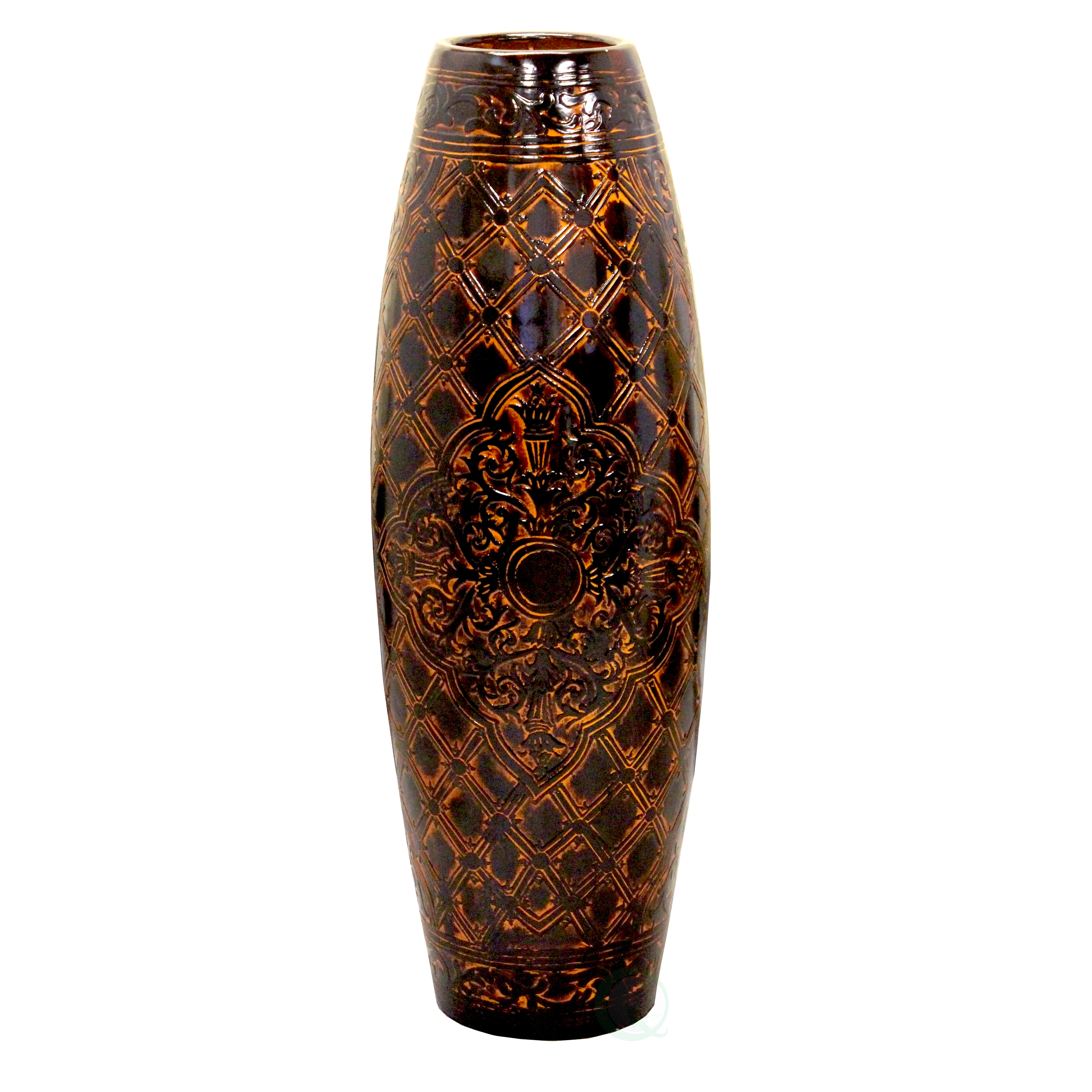 Antique Style Brown Floor Vase-36 Tall