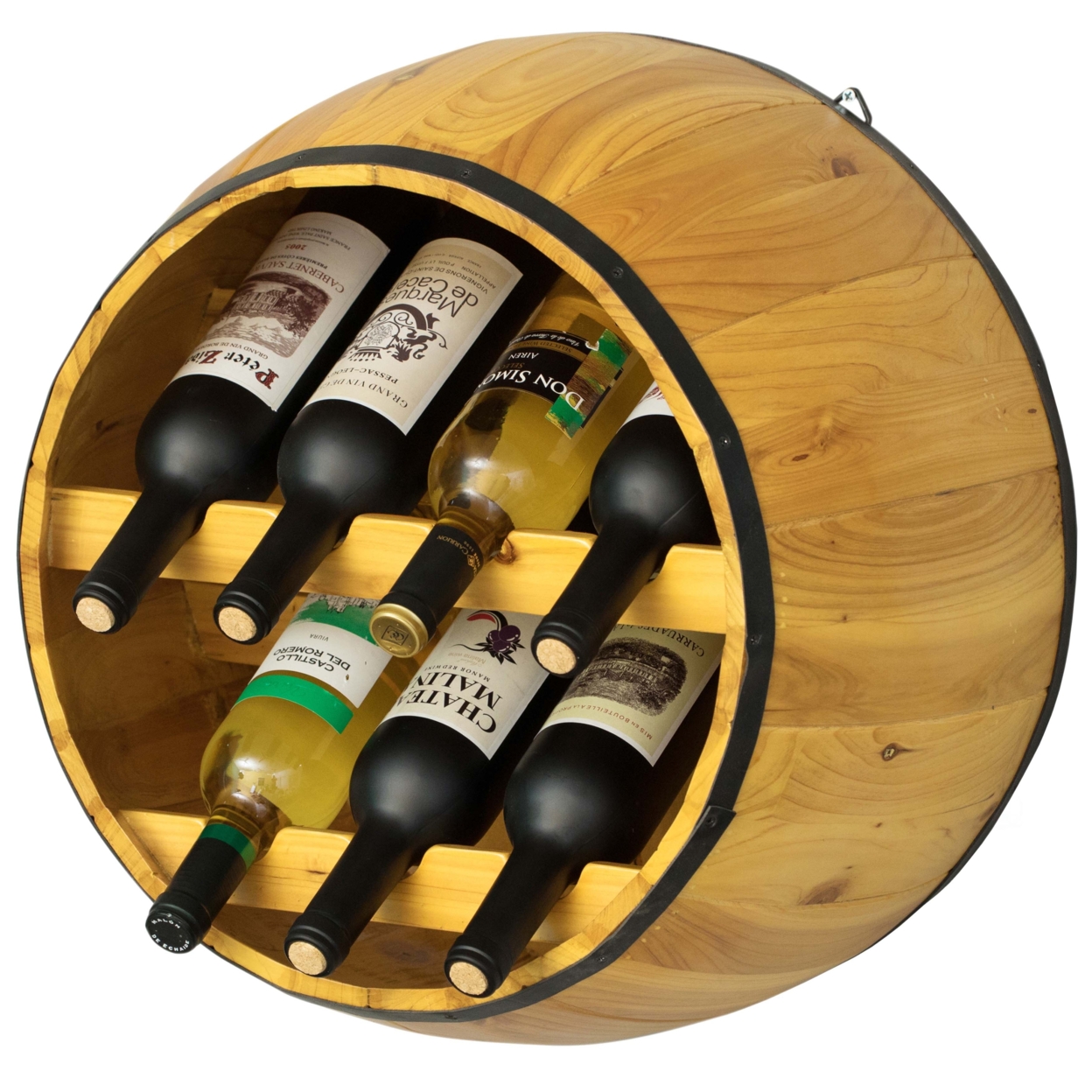 Wooden Hanging Wine Barrel Wine Rack
