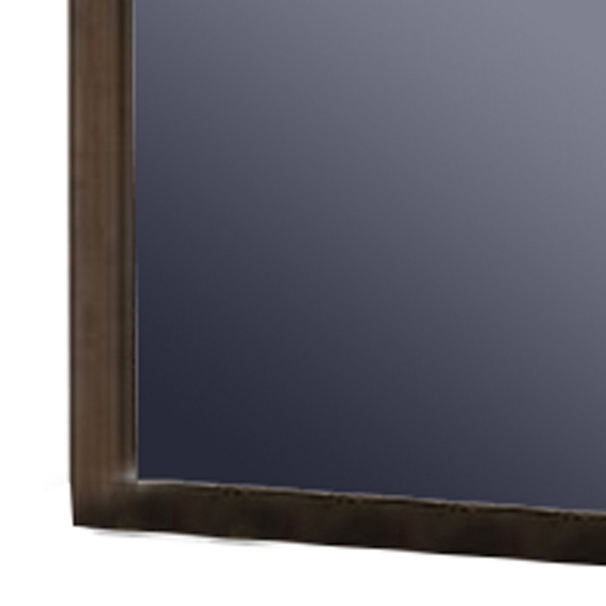 Wall Mirror With Rectangular Frame And Molded Details, Brown- Saltoro Sherpi