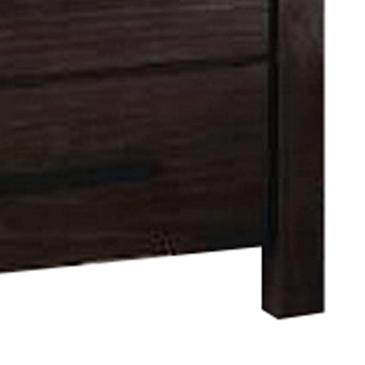 Wooden Nightstand With Metal Bar Handles And Two Drawers, Dark Brown- Saltoro Sherpi