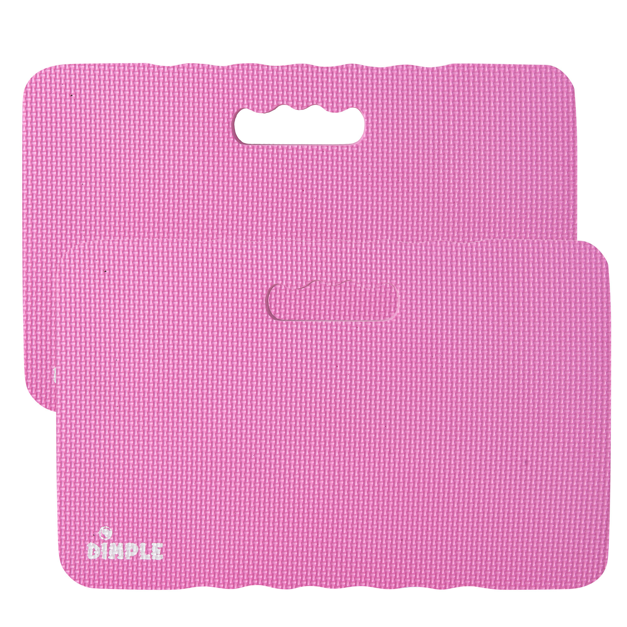 Dimple (Qty 2) High Density 1.5 Thick Foam Comfort Kneeling Pad Mats For Gardening Knee Support, Exercise, Yoga Mat, Garden Cushions (Pink)