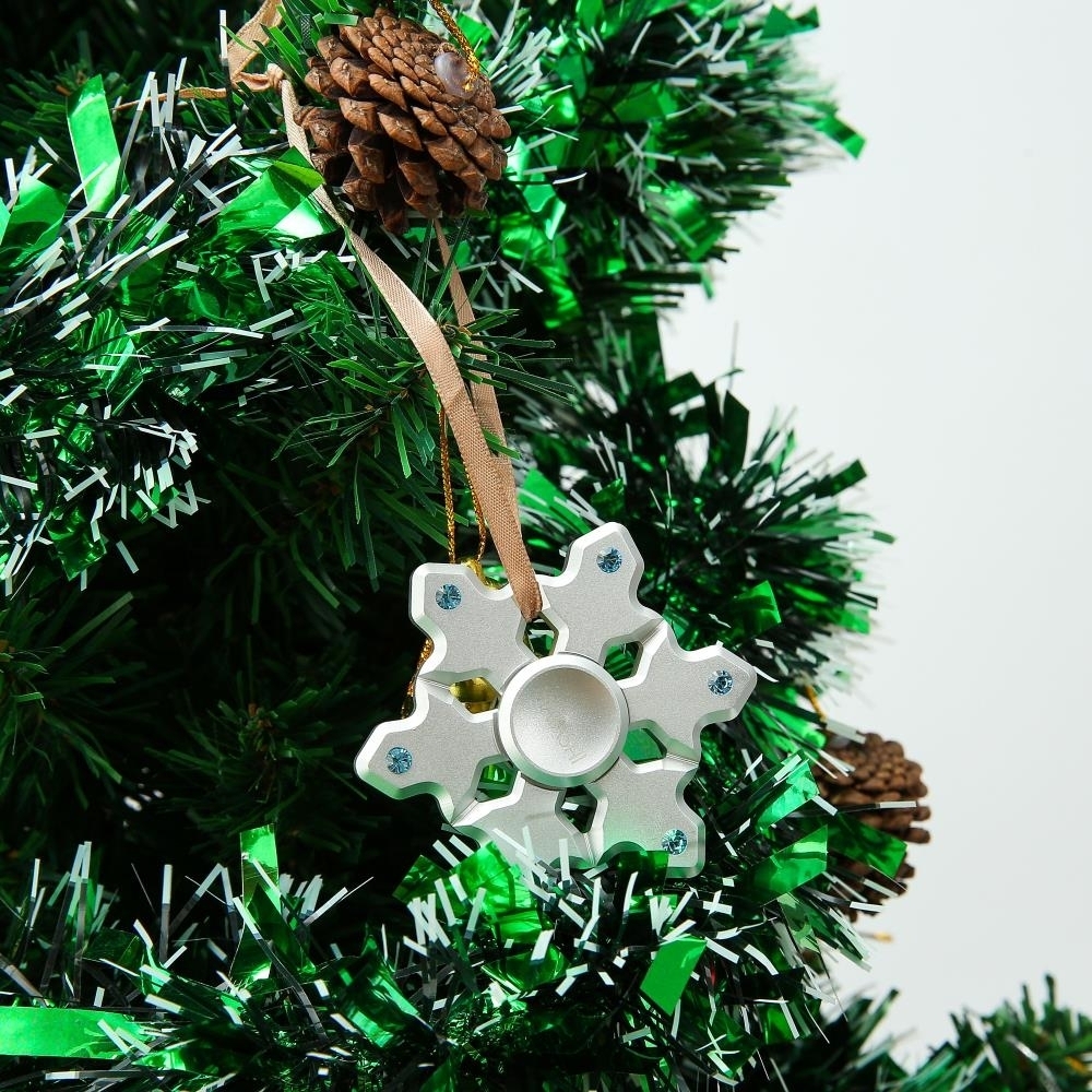 Hanging Christmas Tree Snowflake Ornament With Matashi Crystals, Christmas Decorations For Holiday Wedding Party Decoration (Pack Of 2)