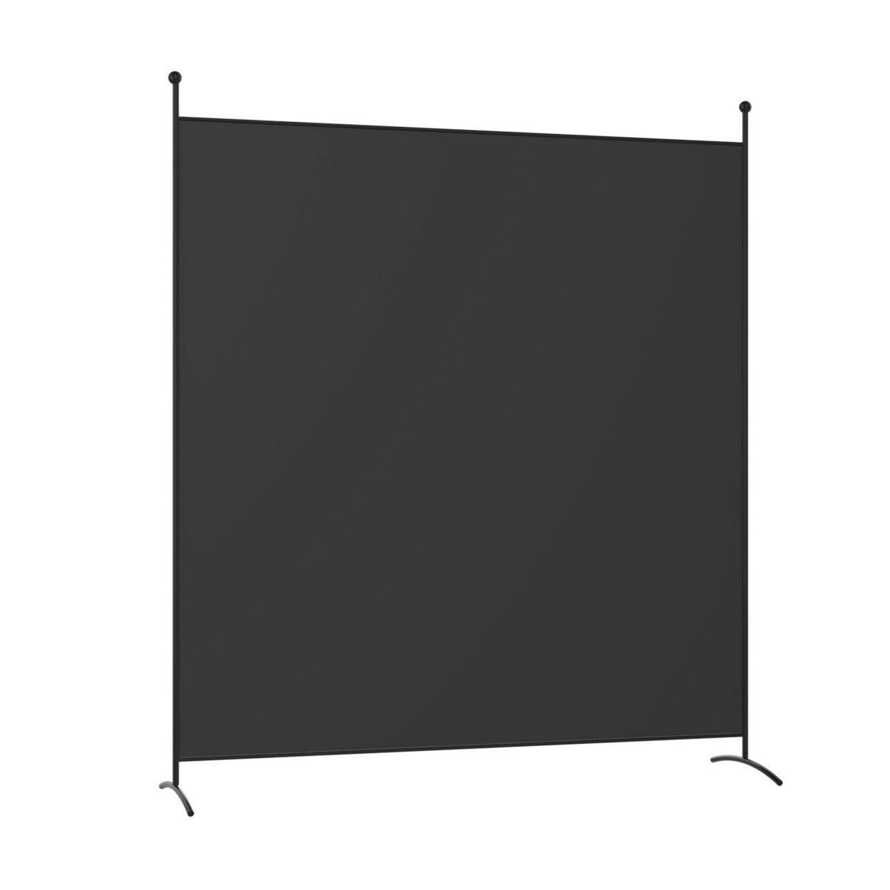 Single Panel Room Divider Privacy Partition Screen For Office Home Black/Beige - Black