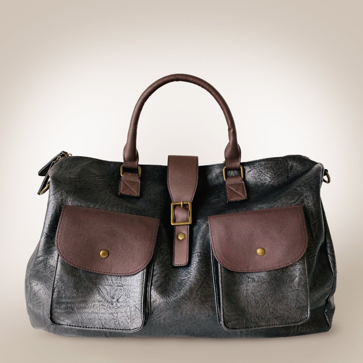 Slouchy Leather Large Duffel Bag