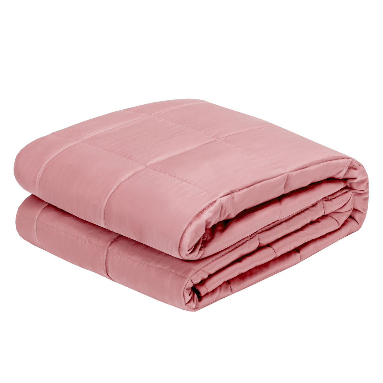 15 Lbs 48'' X 72'' Weighted Blanket W/ Bamboo Fabric Cover Blue/Green/Pink - Pink
