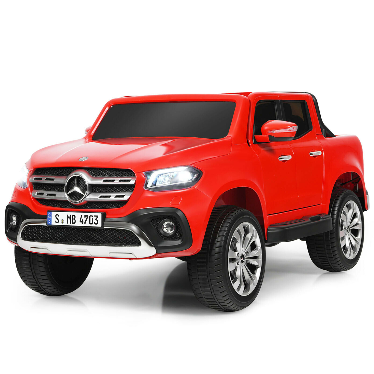 12V 2-Seater Kids Ride On Car Licensed Mercedes Benz X Class RC W/ Trunk - Red
