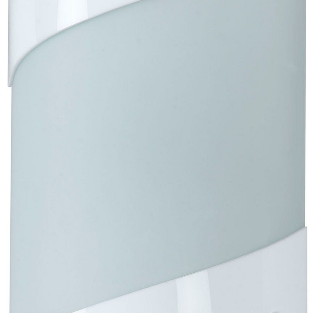 18 Watt Wall Lamp With Curved Frosted Glass Shade, White- Saltoro Sherpi